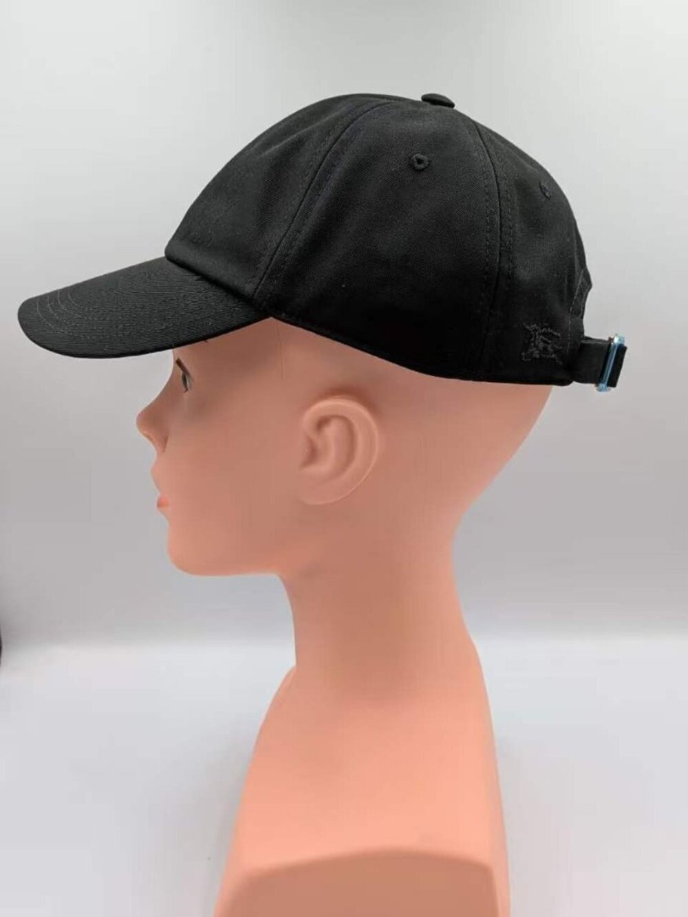 Burberry Check Lined Cotton Blend Baseball Cap Black S 8083524 - Picture 14 of 14
